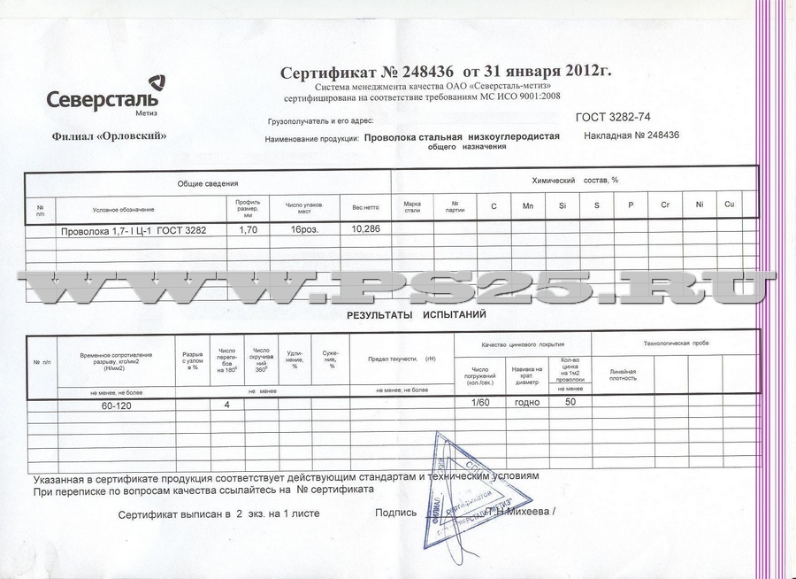 Проволока 1,6-I-Ц-1